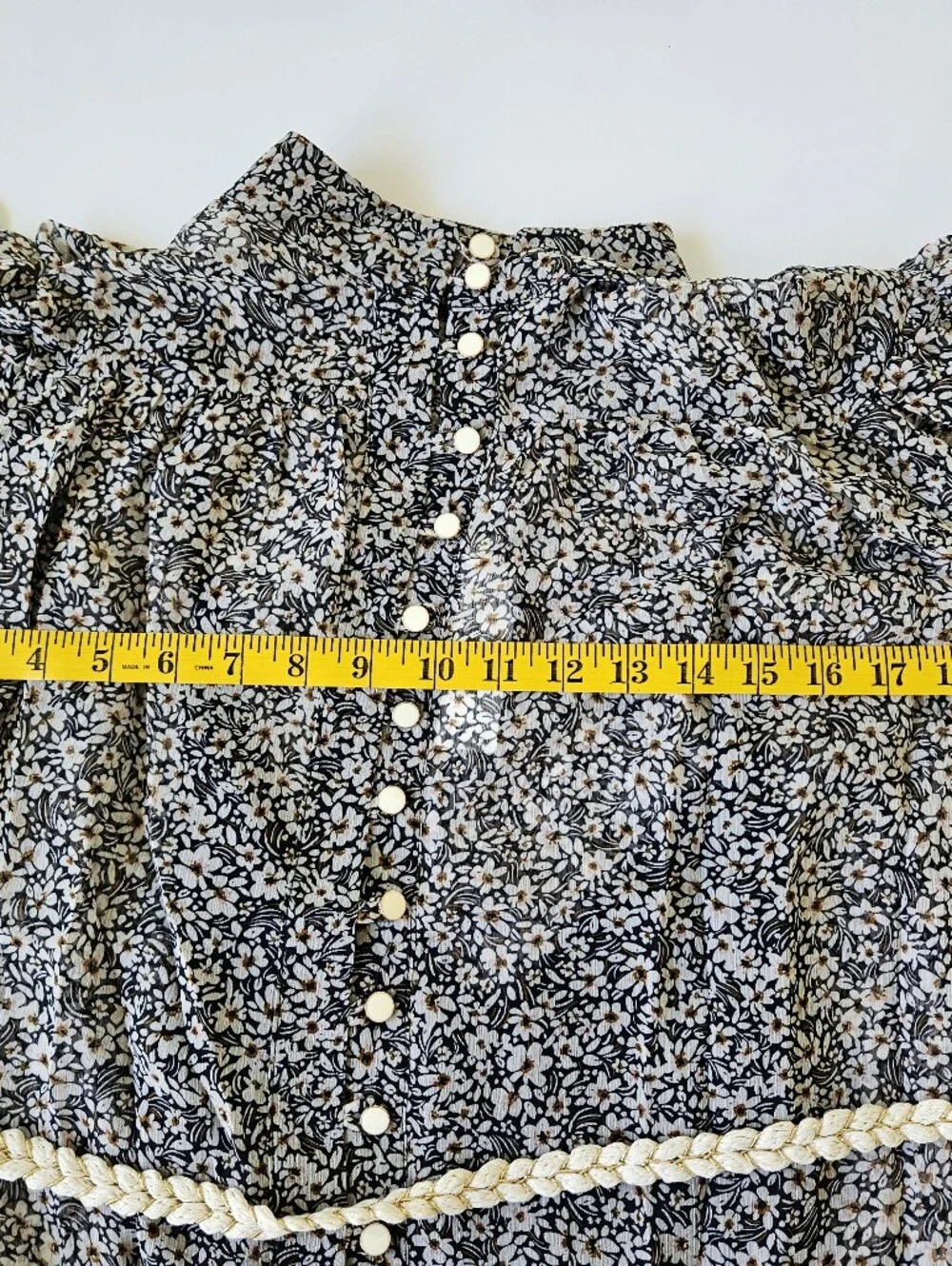 Olivaceous Womens Small Floral Mini Dress NWT Button Front Long Sleeve Belted
